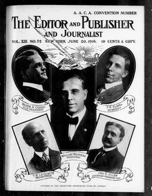 A 1914 cover from the original magazine (Archive.org) The Editor and Publisher 1914-06-20- Vol 13 Iss 52 (IA sim editor-publisher 1914-06-20 13 52).pdf