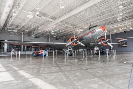 A retired American Airlines DC-3 "Flagship Knoxville" is on permanent display at the C.R. Smith museum. The Flagship Knoxville, a fully restored DC-3 aircraft at the American Airlines C.R. Smith Museum on the campus of the American Airlines Flight Academy, at the southern end of DFW International LCCN2015630847.tif