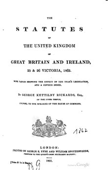 The Statutes of the United Kingdom of Great Britain and Ireland 1862 (25 & 26 Victoria).pdf