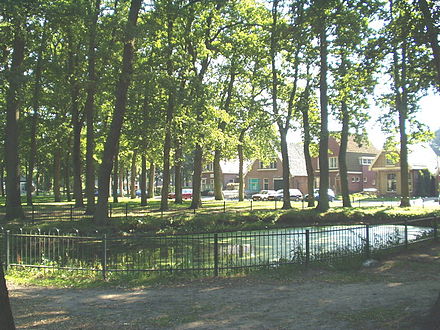 A village green in Zuidlaren, Netherlands