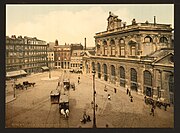 Tramways à chevaux place de la gare vers 1890