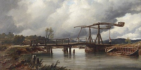 Thomas Lound (1802-1861) - A Swing Bridge on the River Ouse - 515539 - National Trust.jpg