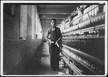 A bobbin boy in Chicopee, Massachusetts, 1911 Tony Soccha, a young bobbin boy, been working there a year. Chicopee, Mass. - NARA - 523488.jpg