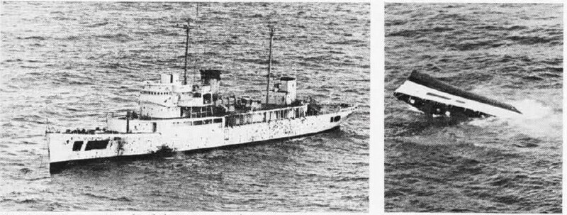 File:USCGC Coos Bay (WHEC-376) being sunk as a target in the Atlantic Ocean on 9 January 1968.jpg