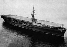 Kula Gulf shortly after entering service in 1945 USS Kula Gulf (CVE-108) underway in Puget Sound, Washington (USA), on 24 May 1945.jpg