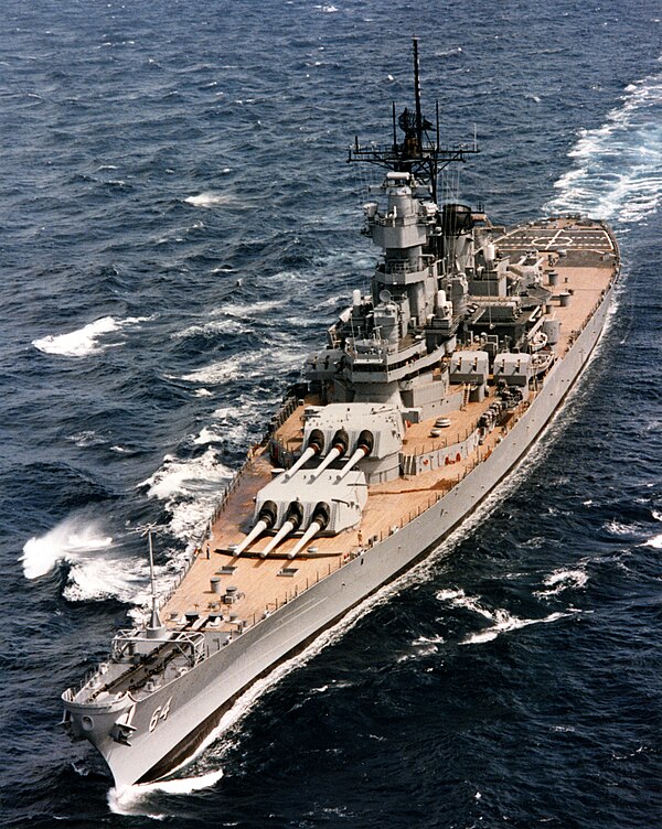 Wisconsin at sea, c. 1990