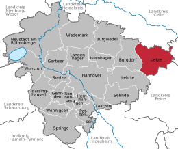 Uetze - Carte