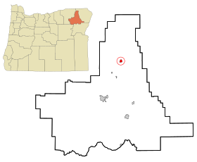 Union County Oregon Incorporated and Unincorporated areas Elgin Highlighted.svg