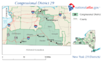 The district from 2003 to 2013 United States House of Representatives, New York District 29 map.png