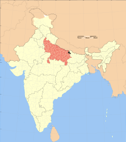 Kart over Kushinagar