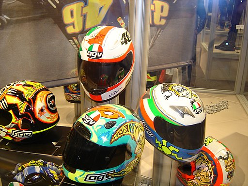  Valentino Rossi's AGV helmets 