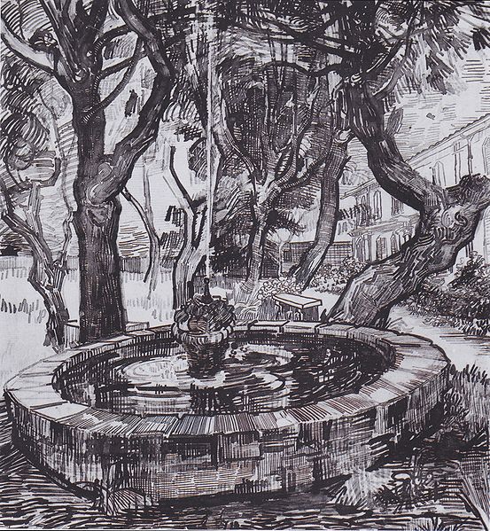 File:Van Gogh - Brunnen im Garten des Hospitals Saint-Paul.jpeg