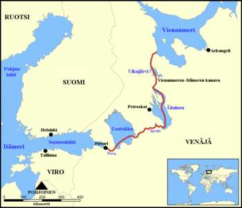 laatokka kartta Vienanmeren–Itämeren kanava – Wikipedia laatokka kartta