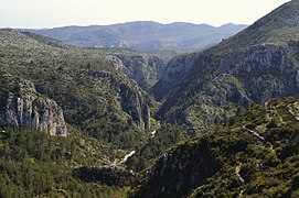 Vista del barranc de l'Infern des de la carretera, la Vall d'Ebo.JPG