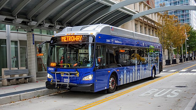 Bus 2986, one of the 13 2016 New Flyer XN40s which replaced the 2014 NABI 42 BRTs (8002–8014) that originally ran the route