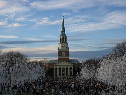 "Rolling the Quad" is a WFU tradition that is done after major victories in athletic competition.