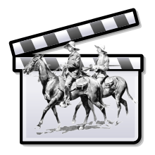 Western film clapperboard.svg