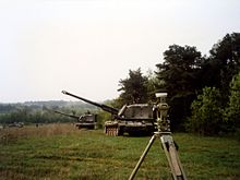 AMX-30 AuF1 in position, April 1989. WildT16+AuF1 avril1989.jpg
