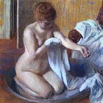 Edgar Degas, Vrouw in een bad. (1885)