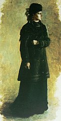 Nikolaï Iarochenko, La Terroriste, 1879, étude pour le tableau Le château de Lituanie (disparu)