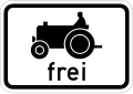 Zusatzschild 723 Kraftfahrzeuge und Züge, die nicht schneller als 25 km-h fahren können oder dürfen (Symbol) frei (500 × 350 mm)