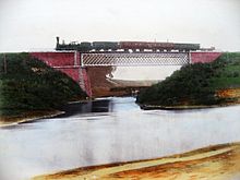 Мост Московско-Курской железной дороги через реку Оптуху. 1885 год