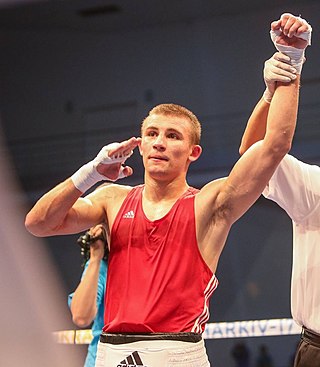 <span class="mw-page-title-main">Oleksandr Khyzhniak</span> Ukrainian boxer (born 1995)