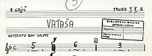 Fragment skladbe Vataša