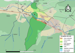 Kleurenkaart met landgebruik.