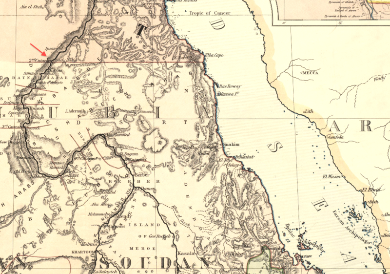 File:1885 Wady Halfa map Egypt and the Basin of the Nile by Johnston BPL m0612005 detail.png