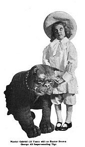 George Ali as Tige (left), in the 1905 Broadway production of Buster Brown.