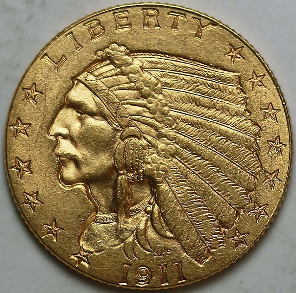 File:1911-D Indian Head quarter eagle obverse.jpg