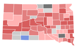 1918 South Dakota gubernatorial election results map by county.svg
