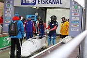 Deutsch: Bob-Europacup 2018/19; Station 1 in Altenberg, 2er-Rennen Nummer 1, Lauf 1 English: Bobsleigh Europe Cup 2018-19 in Altenberg - 2-man Race 1, first run