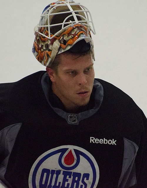 Viktor Fasth with the Edmonton Oilers in September 2014