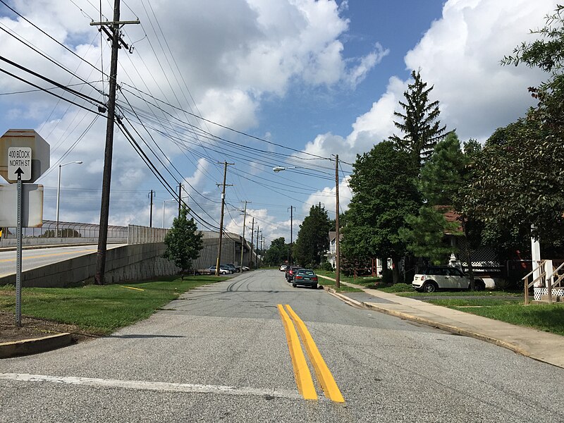 File:2017-08-12 15 17 54 View north along Maryland State Route 727 (Old North Street) at Maryland State Route 268 (North Street) in Elkton, Cecil County, Maryland.jpg