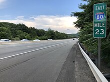 I-80 eastbound in Byram Township