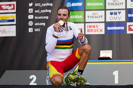 20180930 UCI Road World Championships Innsbruck Men Elite Road Race Alejandro Valverde 850 2211.jpg