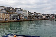 A view of the harbor in St. Ives, Cornwall, England.