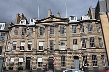 Right to left: numbers 39, 41 and 43 North Castle Street, Edinburgh. No 39 was the home of Sir Walter Scott from 1801 39 North Castle Street, Edinburgh.JPG