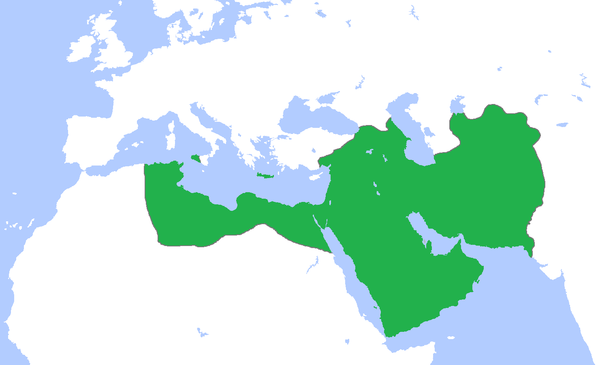 The Abbasid Caliphate at its greatest extent, c. 850.