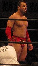 Alex Koslov became the inaugural champion when he defeatd Alan Stone and Xtreme Tiger in 2009 Alex Koslov.JPG