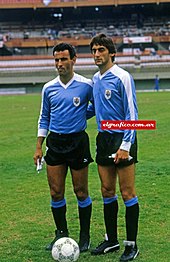 Francescoli and Antonio Alzamendi with Uruguay in the 1987 Copa América