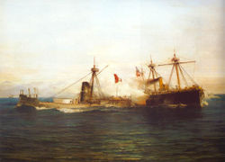 «Combate naval de Angamos», óleo.
