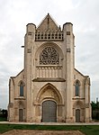 La façade restaurée de l'église