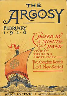 Jenks's "Chased by a Minute-Hand" was the cover story for the February 1910 issue of The Argosy Argosy 191002.jpg