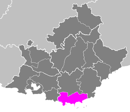 Distrito de Toulon - Ubicación