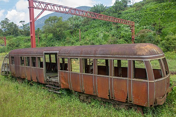 An abandoned tram an Parapiacaba, Brazil