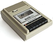 Atari 410 tape drive sitting at a slight angle