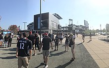 The entrance to Audi Field before the opening match on July 14, 2018 Audi Field Entrance.jpg